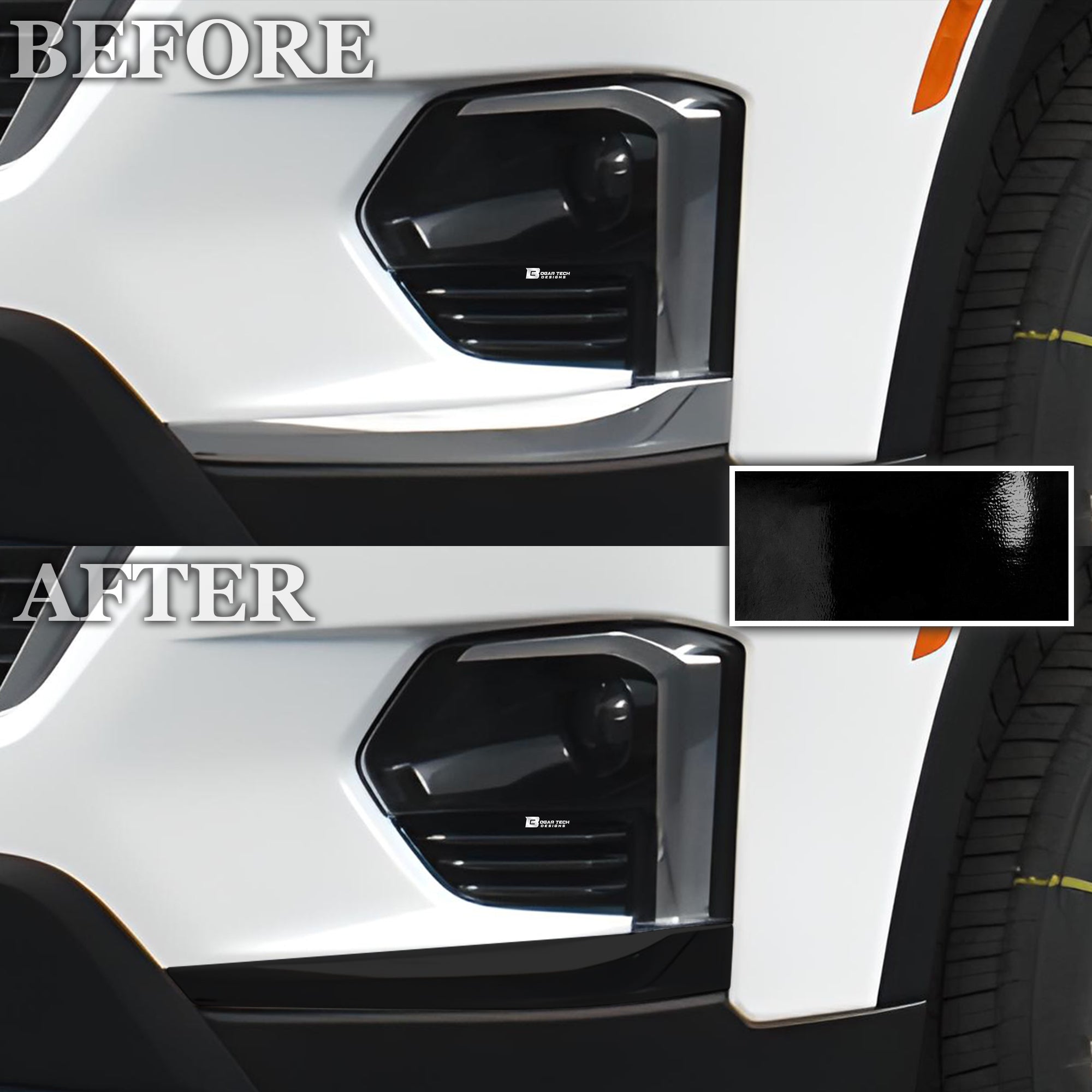 Vinyl Chrome Delete Grille Side Window Blackout Decal Stickers Overlay Film Fits Chevrolet Traverse 2018 - 2023 - Bogar Tech Designs
