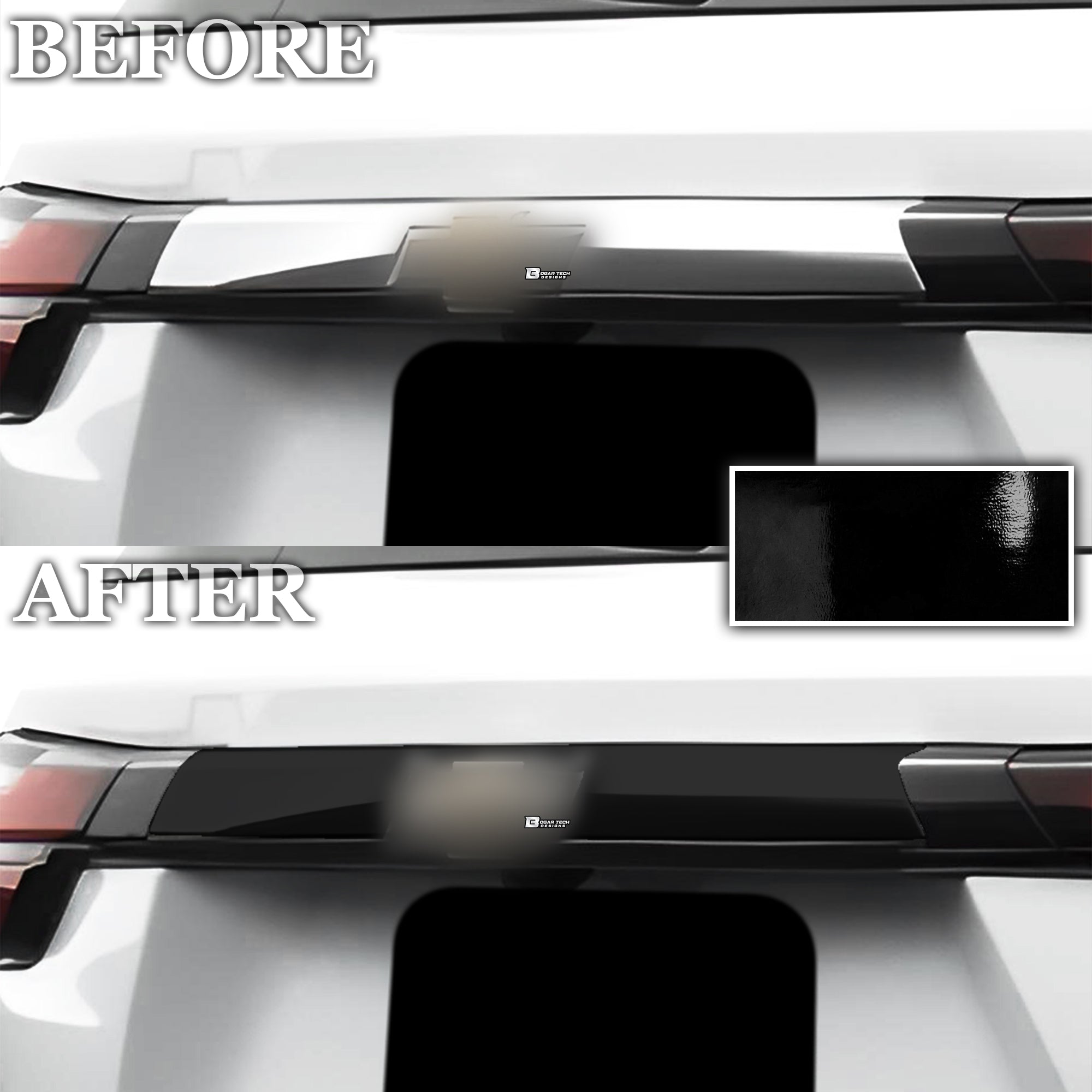 Vinyl Chrome Delete Grille Side Window Blackout Decal Stickers Overlay Film Fits Chevrolet Traverse 2018 - 2023 - Bogar Tech Designs