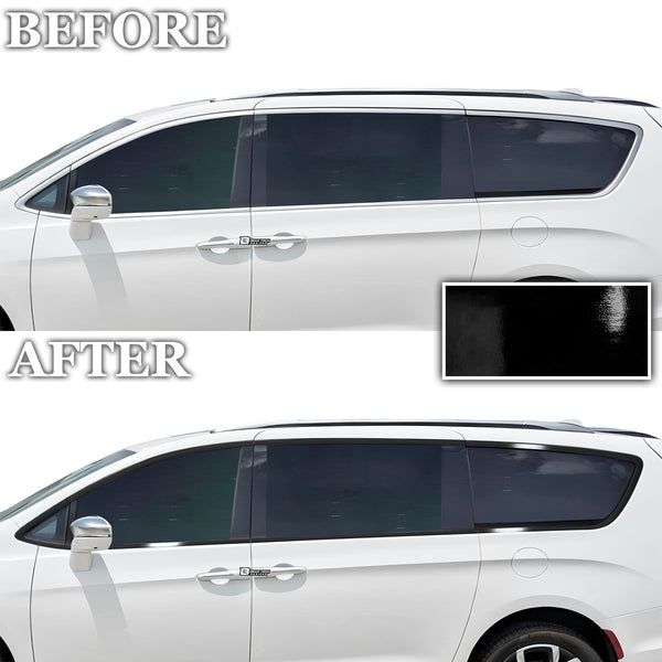 Vinyl Chrome Delete Grille Side Window Rear Blackout Decal Stickers Overlay Film Fits Chrysler Pacifica 2017-2025