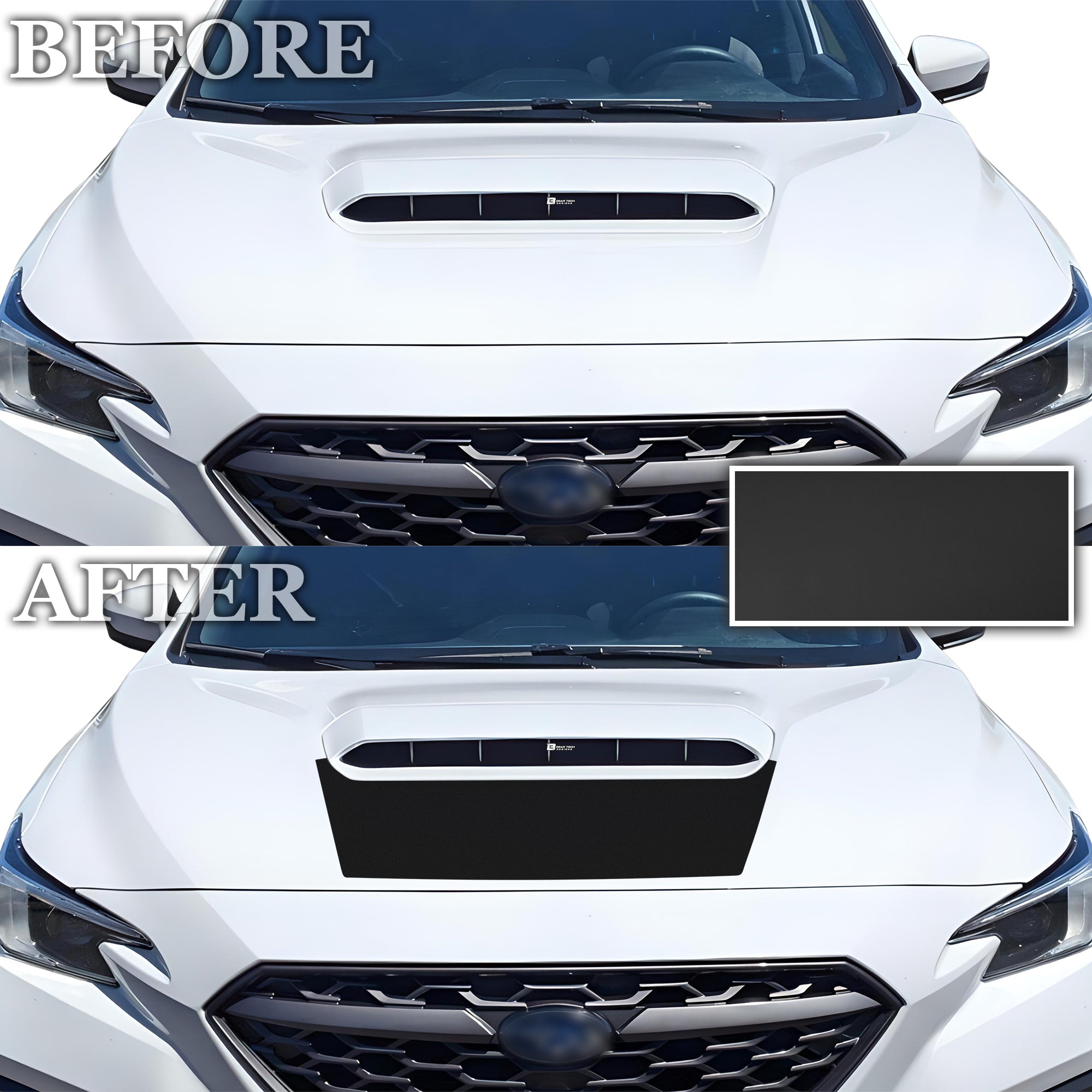 Hood Scoop Vinyl Overlay Decal Stickers Fits Subaru WRX 2022 - 2024 - Bogar Tech Designs