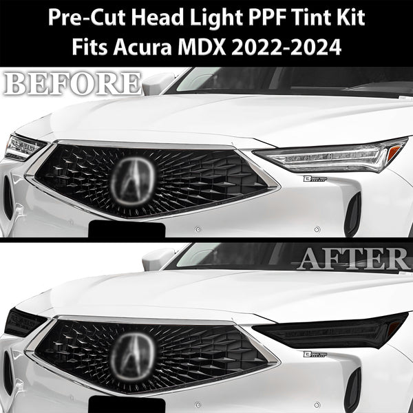 Full Headlight Taillight Precut Smoked PPF Tint Kit Film Overlay Fits Acura MDX 2022-2024