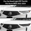 Full Headlight Taillight Precut Smoked PPF Tint Kit Film Overlay Fits Acura MDX 2022-2024