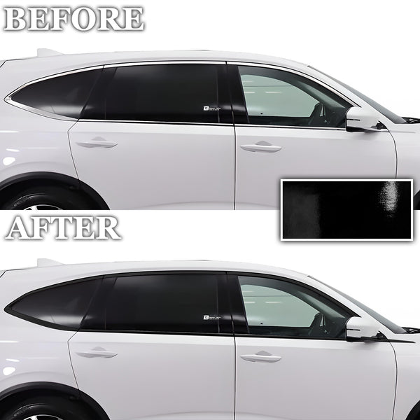 Vinyl Chrome Delete Grille Side Window Rear Blackout Decal Stickers Overlay Film Fits Acura MDX 2022-2024