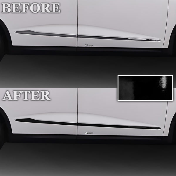 Vinyl Chrome Delete Grille Side Window Rear Blackout Decal Stickers Overlay Film Fits Acura MDX 2022-2024