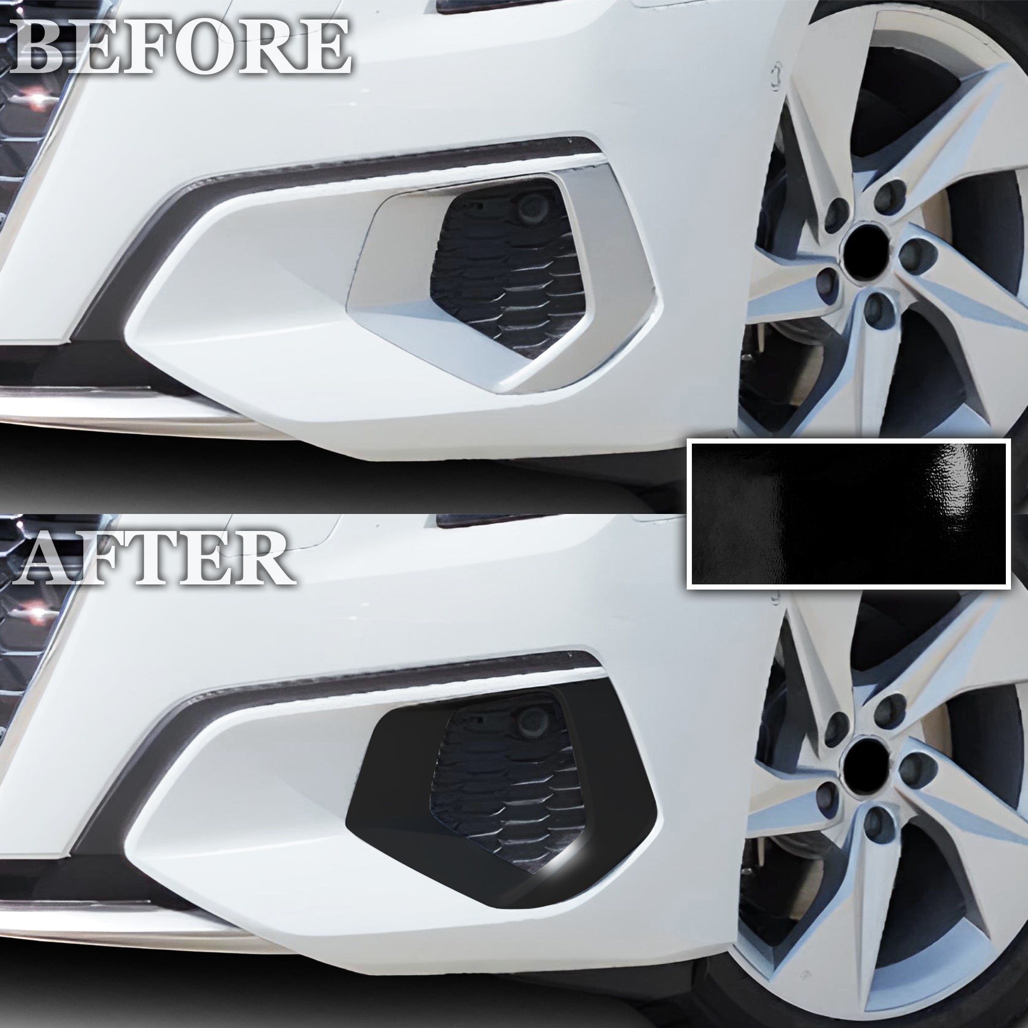 Vinyl Chrome Delete Grille Window Wheel Blackout Decal Stickers Overlay Film Fits Audi A3 2022 - 2025 - Bogar Tech Designs