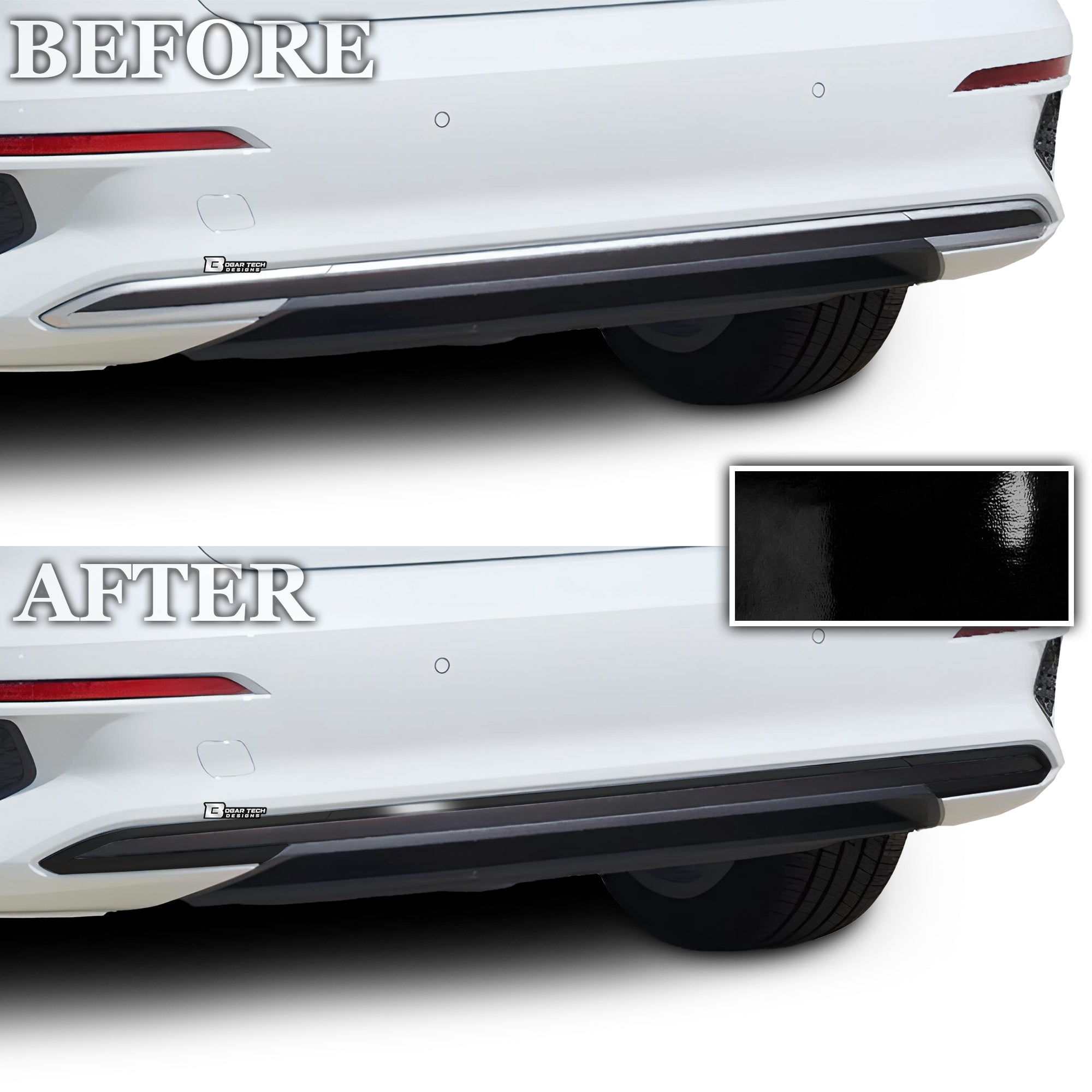 Vinyl Chrome Delete Grille Window Wheel Blackout Decal Stickers Overlay Film Fits Audi A3 2022 - 2025 - Bogar Tech Designs