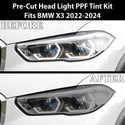 Full Headlight Taillight Precut Smoked PPF Tint Kit Film Overlay Fits BMW X3 2022-2024