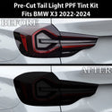 Full Headlight Taillight Precut Smoked PPF Tint Kit Film Overlay Fits BMW X3 2022-2024