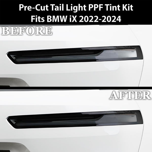 Full Headlight Taillight Precut Smoked PPF Tint Kit Film Overlay Fits BMW iX 2022-2024