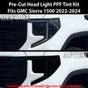 Full Headlight Taillight Precut Smoked PPF Tint Kit Film Overlay Fits GMC Sierra 2022-2024