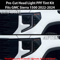 Full Headlight Taillight Precut Smoked PPF Tint Kit Film Overlay Fits GMC Sierra 2022-2024