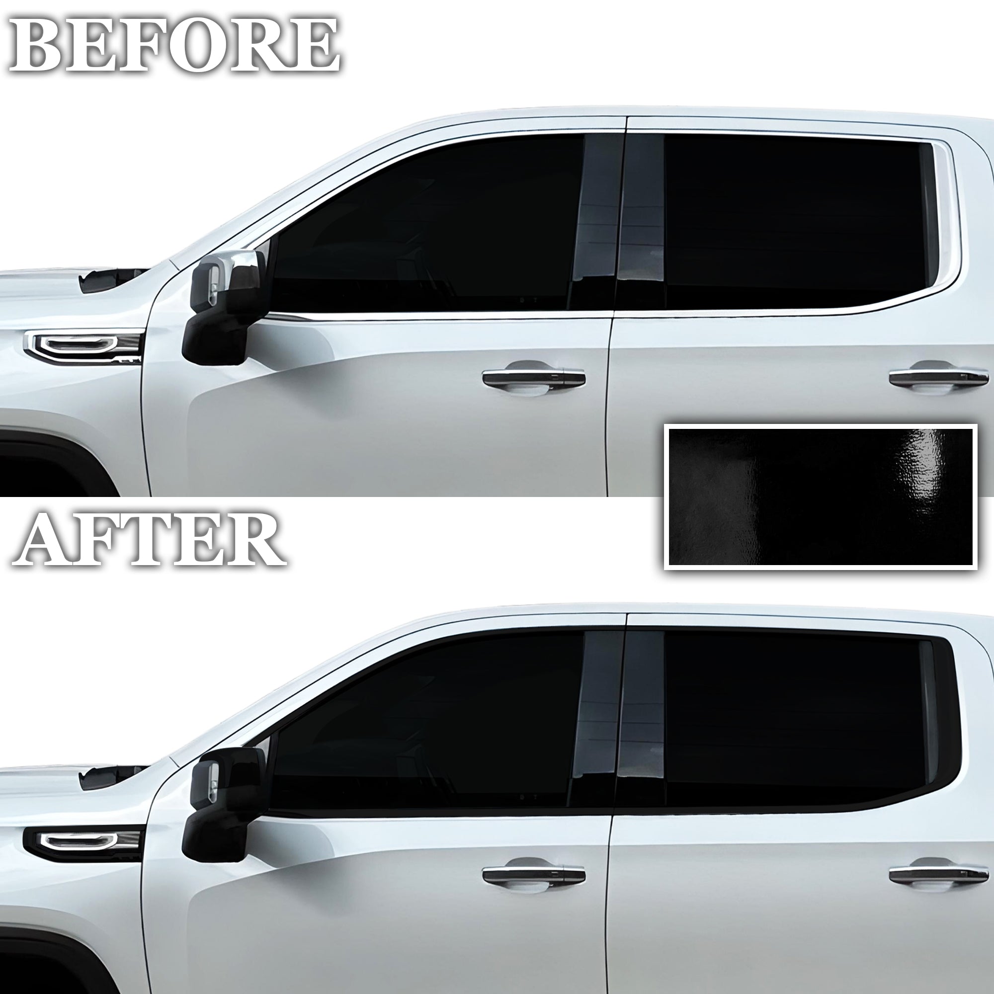 Vinyl Chrome Delete Blackout Decal Stickers Overlay Film Fits GMC Sierra 1500 2022 - 2025 - Bogar Tech Designs
