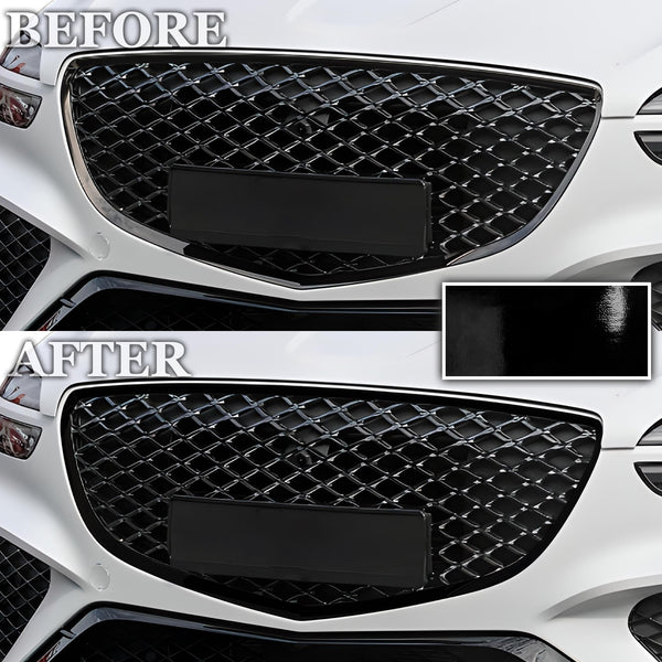 Vinyl Chrome Delete Side Window Trim Blackout Decal Stickers Overlay Film Fits Genesis GV70 2022-2024