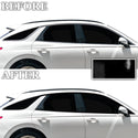 Vinyl Chrome Delete Side Window Trim Blackout Decal Stickers Overlay Film Fits Genesis GV70 2022-2024