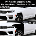 Fits Jeep Grand Cherokee 2022+ Precut Premium Gloss Black Carbon Fiber Fender Paint Protection Film PPF Decal Film Kit