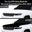 Fits Jeep Grand Cherokee 2022+ Precut Premium Gloss Black Carbon Fiber Hood Paint Protection Film PPF Decal Film Kit