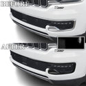 Vinyl Chrome Delete Grille Side Window Rear Blackout Decal Stickers Overlay Film Fits Jeep Wagoneer 2022-2024