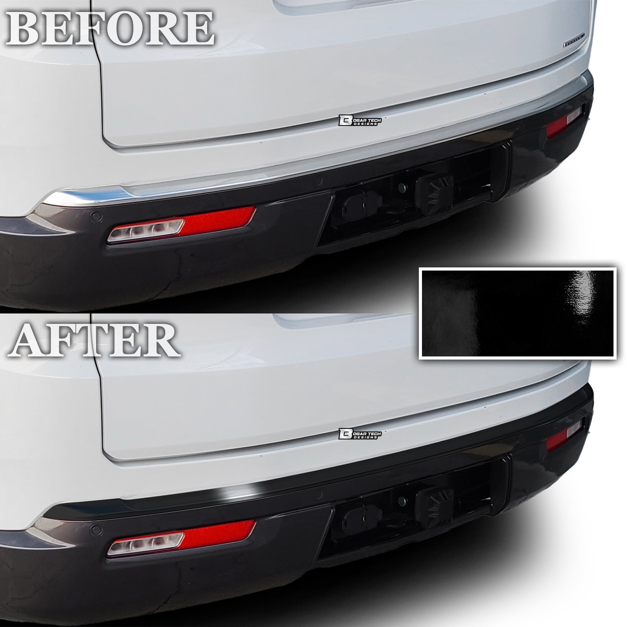 Vinyl Chrome Delete Grille Side Window Rear Blackout Decal Stickers Overlay Film Fits Jeep Wagoneer 2022 - 2025 - Bogar Tech Designs