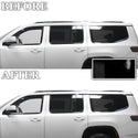 Vinyl Chrome Delete Grille Side Window Rear Blackout Decal Stickers Overlay Film Fits Jeep Wagoneer 2022-2024