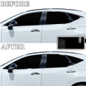 Vinyl Chrome Delete Side Window Wheel Blackout Decal Stickers Overlay Film Fits Lexus NX 2022-2024