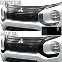 Vinyl Chrome Delete Grille Side Window Rear Blackout Decal Stickers Overlay Film Fits Mitsubishi Outlander 2022-2024