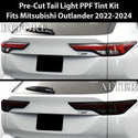 Full Headlight Taillight Precut Smoked PPF Tint Kit Film Overlay Fits Mitsubishi Outlander 2022-2024