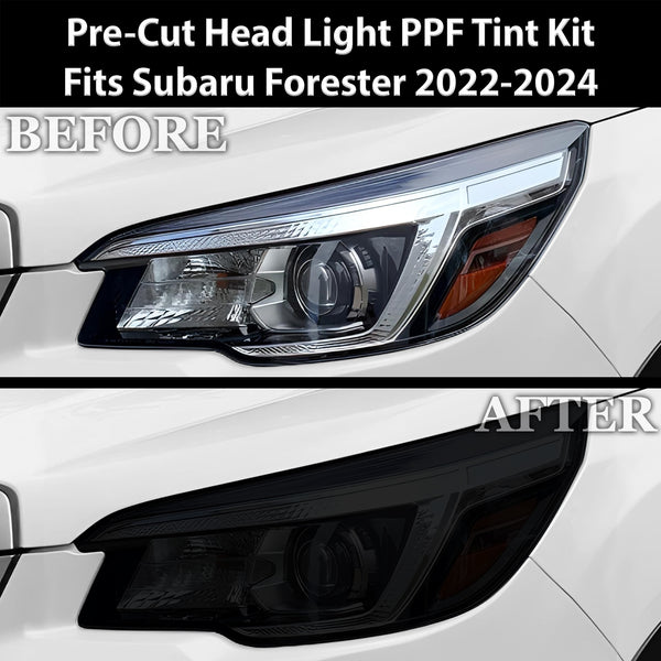 Full Headlight Taillight Precut Smoked PPF Tint Kit Film Overlay Fits Subaru Forester