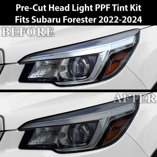 Full Headlight Taillight Precut Smoked PPF Tint Kit Film Overlay Fits Subaru Forester