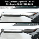 Full Headlight Taillight Precut Smoked PPF Tint Kit Film Overlay Fits Toyota BZ4X 2022-2025