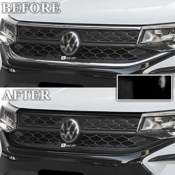 Vinyl Chrome Delete Grille Side Window Blackout Decal Stickers Overlay Film Fits Volkswagen Taos 2022-2024