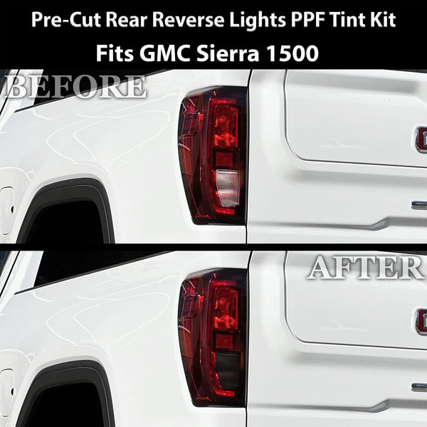 Full Headlight Taillight Precut Smoked PPF Tint Kit Film Overlay Fits GMC Sierra 2022-2025