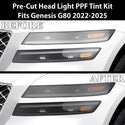 Full Headlight Taillight Precut Smoked PPF Tint Kit Film Overlay Fits Genesis G80 2022-2025