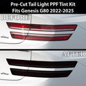 Full Headlight Taillight Precut Smoked PPF Tint Kit Film Overlay Fits Genesis G80 2022-2025