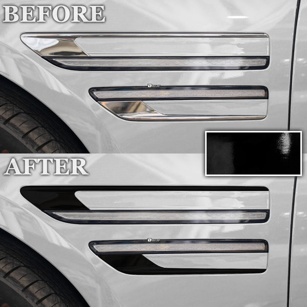 Vinyl Chrome Delete Grille Blackout Decal Stickers Overlay Film Fits Genesis G80 2022-2025