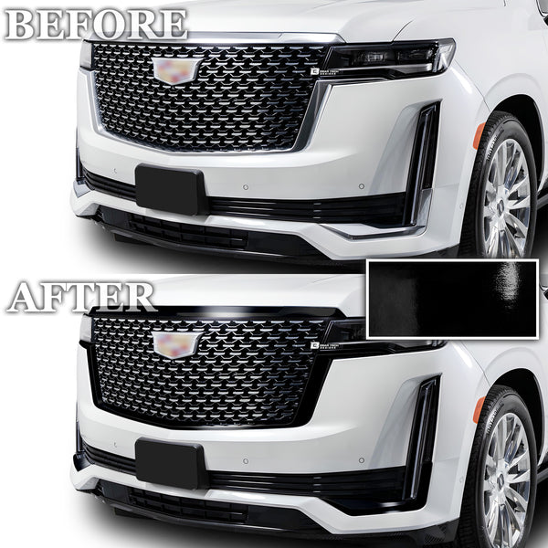 Vinyl Chrome Delete Side Window Blackout Decal Stickers Overlay Film Fits Cadillac Escalade 2021-2024