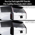 Full Headlight Taillight Precut Smoked PPF Tint Kit Film Overlay Fits Cadillac Escalade 2021+