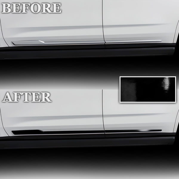 Vinyl Chrome Delete Side Window Blackout Decal Stickers Overlay Film Fits Cadillac Escalade 2021-2024