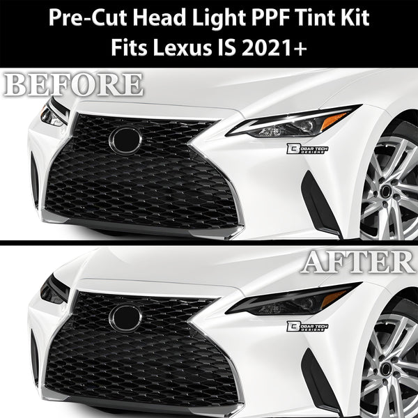 Full Headlight Taillight Precut Smoked PPF Tint Kit Film Overlay Fits Lexus IS 2021 2022 2023