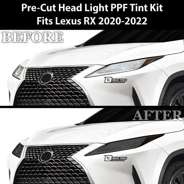 Full Headlight Taillight Precut Smoked PPF Tint Kit Film Overlay Fits Lexus RX 2020-2022