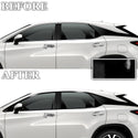 Vinyl Chrome Delete Side Window Front Rear Bumper Wheel Rim Trim Blackout Decal Stickers Overlay Film Fits Lexus RX 2016-2022