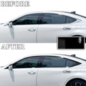 Vinyl Chrome Delete Side Window Front Rear Bumper Wheel Rim Trim Blackout Decal Stickers Overlay Film Fits Lexus ES 2022 2023