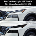 Full Headlight Taillight Precut Smoked PPF Tint Kit Film Overlay Fits Nissan Rogue 2021-2023