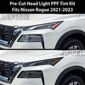 Full Headlight Taillight Precut Smoked PPF Tint Kit Film Overlay Fits Nissan Rogue 2021-2023