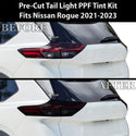 Full Headlight Taillight Precut Smoked PPF Tint Kit Film Overlay Fits Nissan Rogue 2021-2023