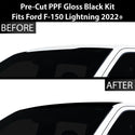 Fits Ford F-150 Lightning 2022+ Precut Premium Gloss Black Carbon Fiber Roof Paint Protection Film PPF Decal Film Kit Cover