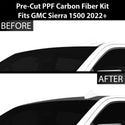 Fits GMC Sierra 1500 2022+ Precut Premium Gloss Black Carbon Fiber Roof Paint Protection Film PPF Decal Film Kit Cover