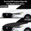 Fits Mazda CX-5 2017+ Precut Premium Gloss Black Carbon Fiber Hood Paint Protection Film PPF Decal Film Kit Cover