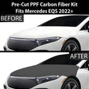 Fits Mercedes-Benz EQS 2022+ Precut Premium Gloss Black Carbon Fiber Hood Paint Protection Film PPF Decal Film Kit Cover