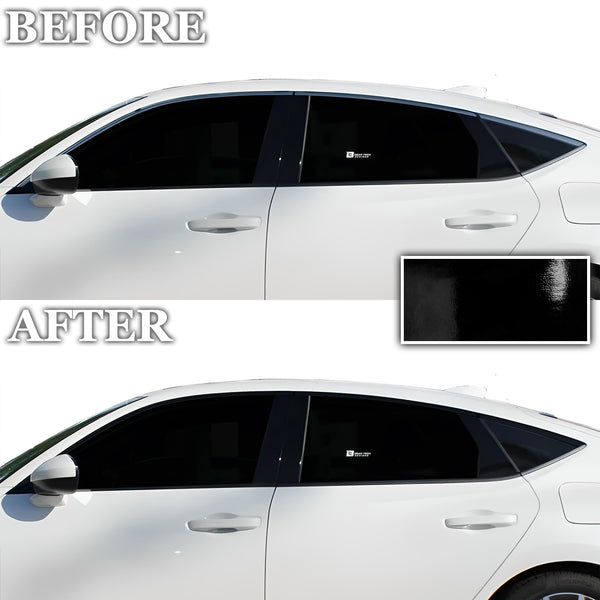 Vinyl Chrome Delete Side Window Blackout Decal Stickers Overlay Film Fits Acura Integra 2023-2024