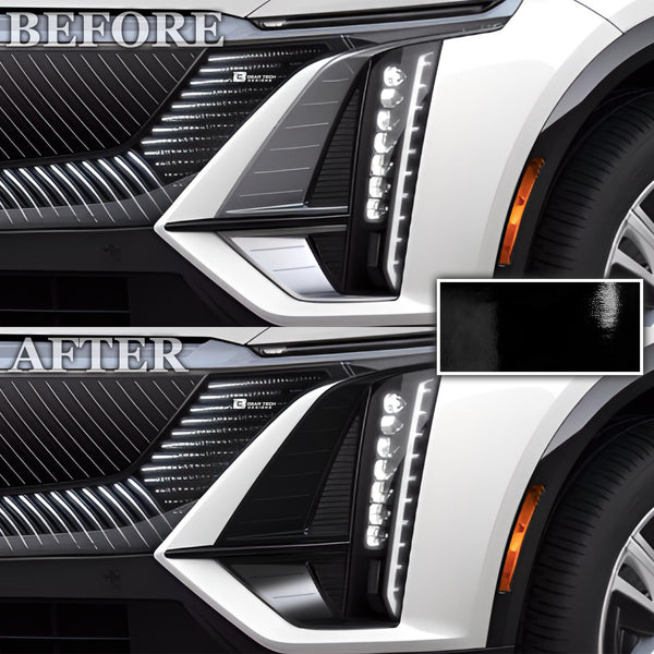 Vinyl Chrome Delete Grille Side Window Rear Blackout Decal Stickers Overlay Film Fits Cadillac Lyriq 2023+